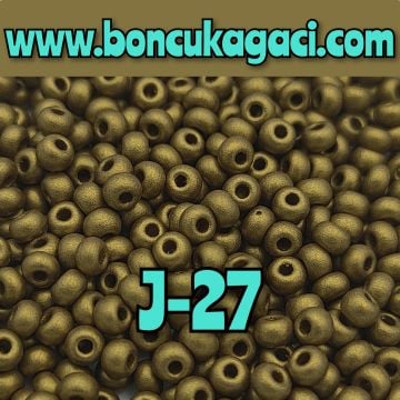 J-27 Fırınlanmış Yarı Mat Antik Preciosa Jabloneks Kum Boncuk 8/0 (3mm)
