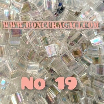 No: 19 Miyuki Boncuk , MİYUKİ TİLA  BONCUK TL250 Şeffaf Yanar Döner  5 gr