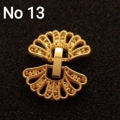 No : 13 Kelebek Kapama altın renk 20 mm