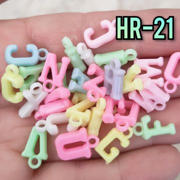 HR-21  Karışık Soft Renk Akrilik Sallantı Harf