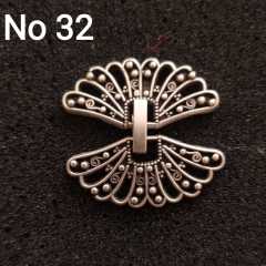 No : 32 Kelebek Kapama gümüş kaplama 30 mm