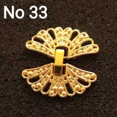 No : 33 Kelebek Kapama altın renk 30 mm