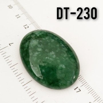 Dt-230 Oval Kabaşon Ceyt Alacalı Yeşil 40*30 mm
