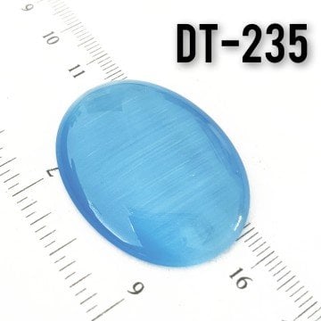 Dt-235 Oval Kabaşon Kedi Gözü Aqua Mavi 40*30 mm