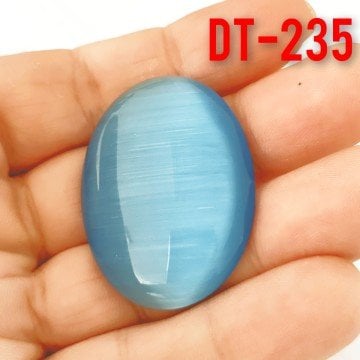 Dt-235 Oval Kabaşon Kedi Gözü Aqua Mavi 40*30 mm