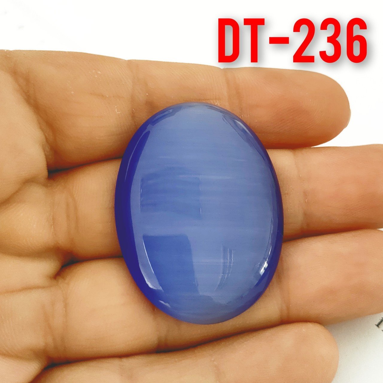 Dt-236 Oval Kabaşon Kedi Gözü Mavi 40*30 mm