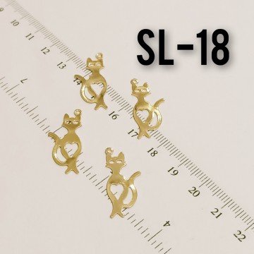 SL-18 Altın Kaplama Kedi Sallantı