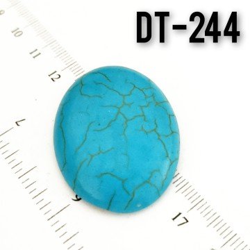 Dt-244 İmitasyon Turkuaz Oval Kabaşon 40*30 mm