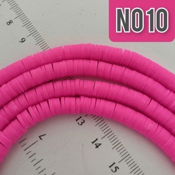 No : 10 Neon Pembe Fimo Hamur Boncuk