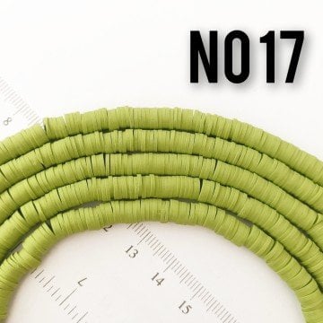 No : 17 Yağ Yeşili Fimo Hamur Boncuk