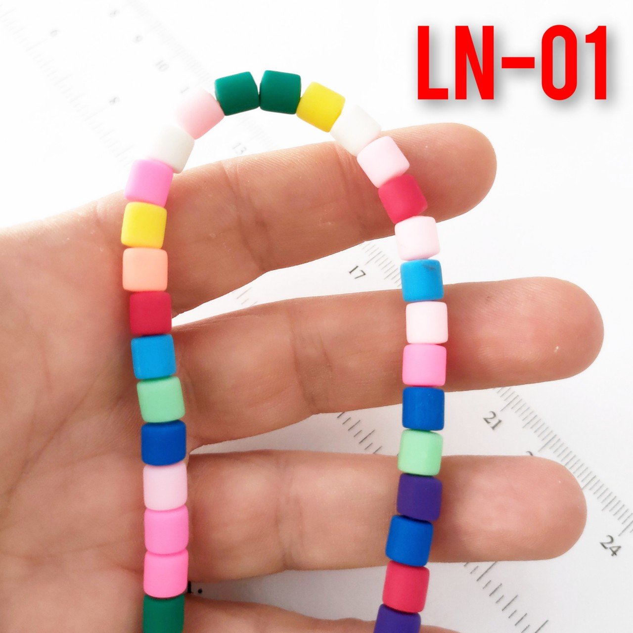LN-01 Mix Renk Lino Boncuk 6 mm