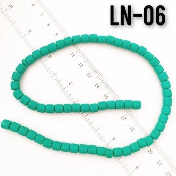 LN-06 Turkuaz Yeşil Lino Boncuk 6 mm