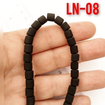 LN-08 Siyah Lino Boncuk 6 mm
