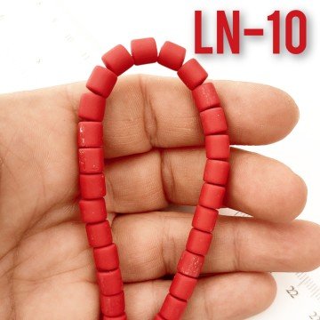 LN-10 Kırmızı Lino Boncuk 6 mm