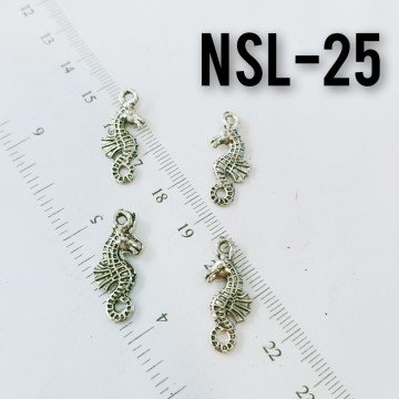 Nsl-25 Boyalı Gümüş Renk Deniz Atı Sallantı