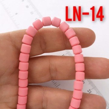 LN-14 Antik Pembe Lino Boncuk 6 mm