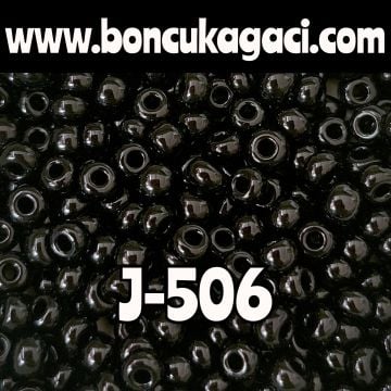 J-506 Parlak Siyah Preciosa Jabloneks Kum Boncuk 6/0 (4mm)