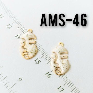 AMS-046 Altın Kaplama Simli Mineli Yüz