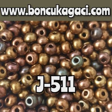 J-511 Yarı Mat Mor Yanar Döner Preciosa Jabloneks Kum Boncuk 6/0 (4mm)