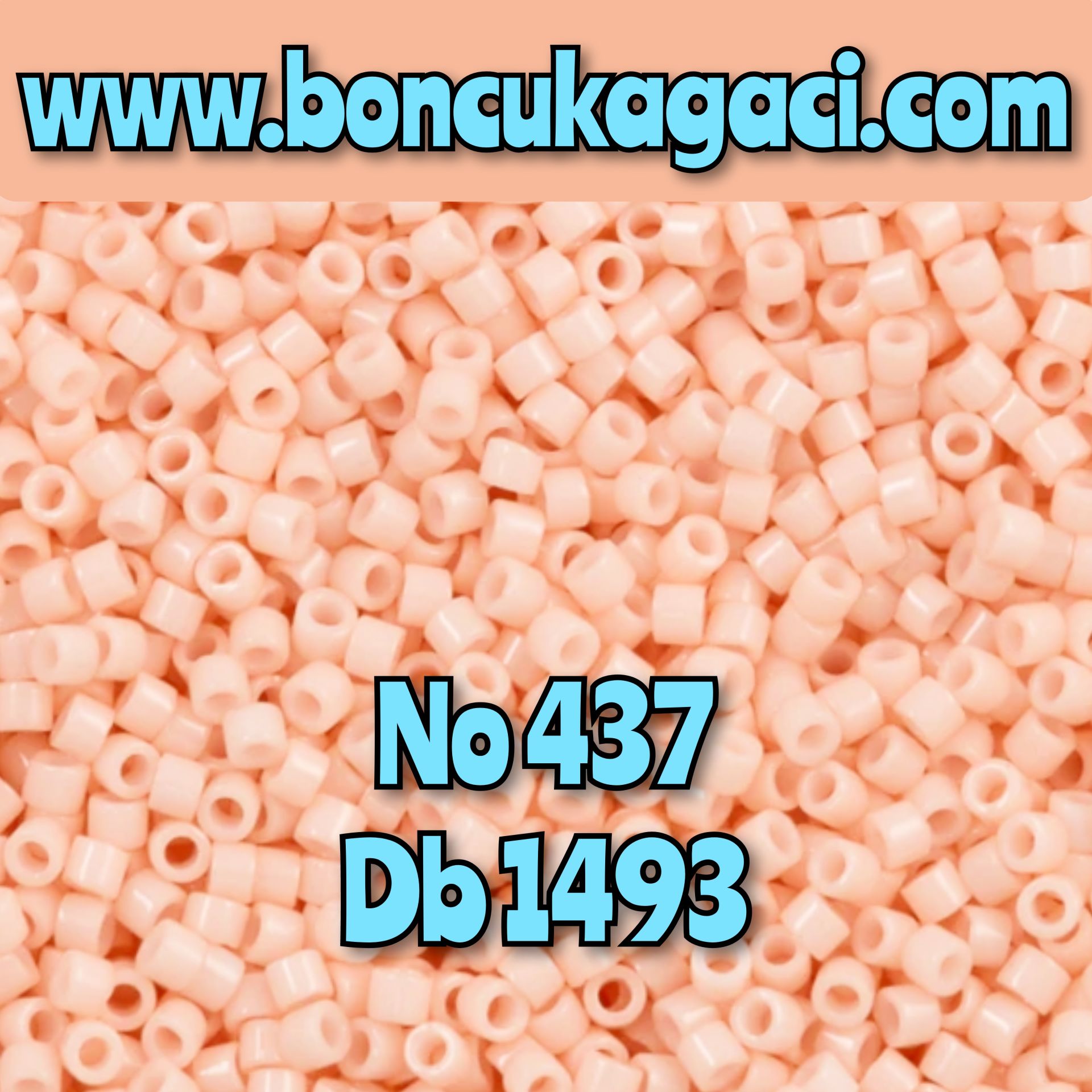 NO:437 Miyuki Delica Boncuk 11/0 DB1493 Opak Açık Pembe