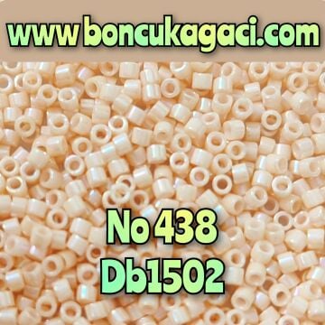 NO:438 Miyuki Delica Boncuk 11/0 DB1502 Opak Somon Rainbow
