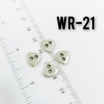 Wr-21 Gümüş Kaplama Üçgen Wrap Düğmesi 10 mm