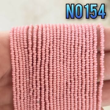 No: 154 Mat Pembe Preciosa Dizi Kum Boncuk 11/0