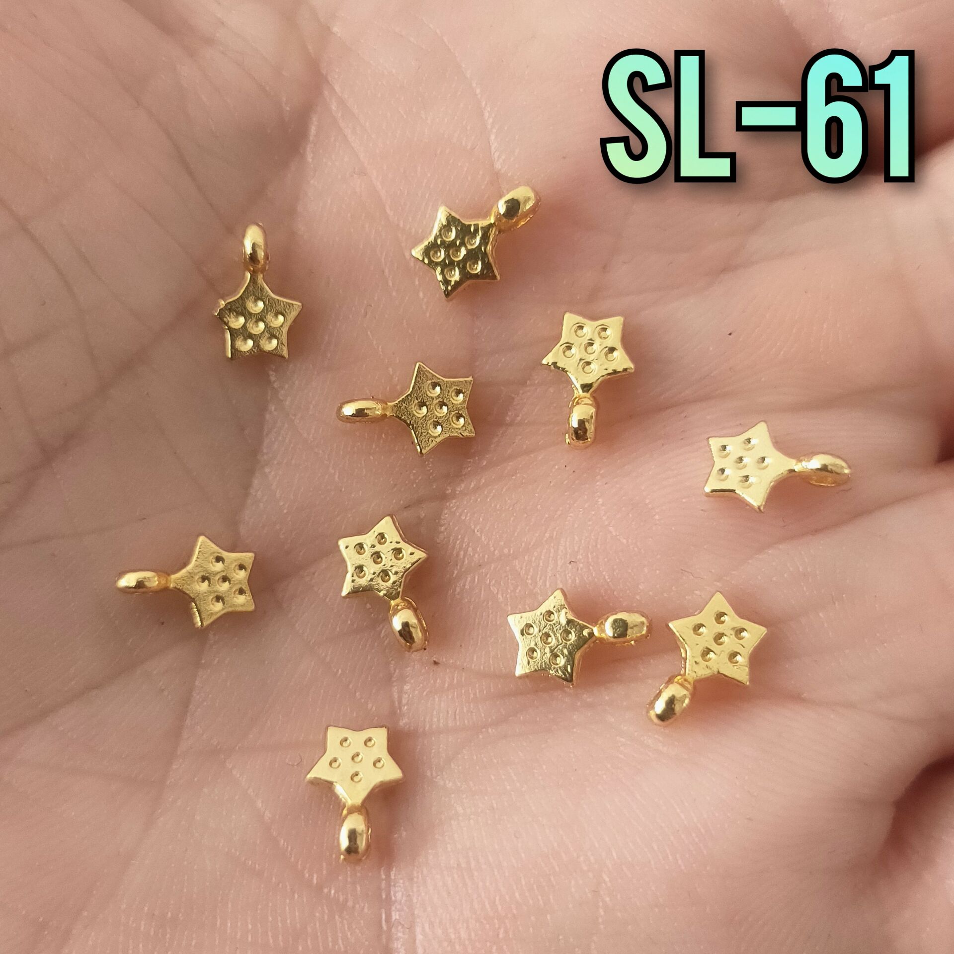 SL-61 24 Ayar Altın Kaplama Yıldız Sallantı