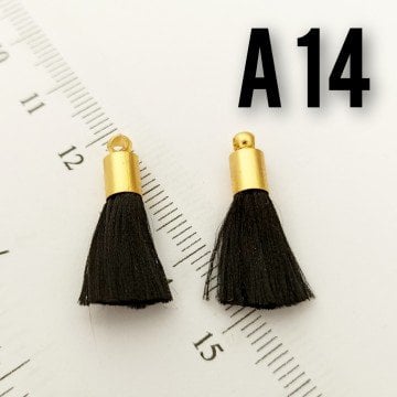 A14 Siyah Miyuki Püskülü