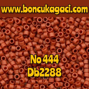 NO:444 Miyuki Delica , Miyuki Boncuk 11/0 DB2288 Mat Kiremit Kırmızı