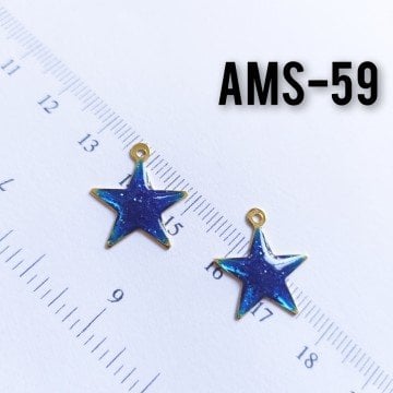 AMS-059 Altın Kaplama Simli Mineli Yıldız