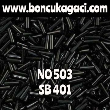 Miyuki Boru Boncuk , Slender Bugle No: 503 SB401 opak siyah 5 gr