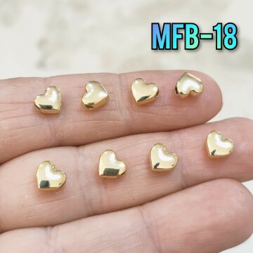 MFB-18 Lak Altın Kaplama Kalp 6.7 mm