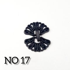 No : 17 Kelebek Kapama Siyah Renk  20 mm