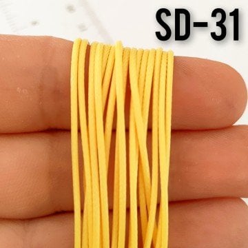 SD-31 Sarı Wrap ve Kolye İpi Suni Deri 1 mm