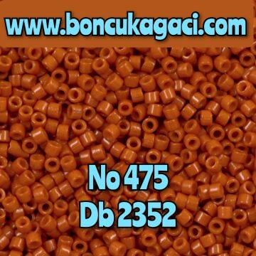 NO:475 Miyuki Delica Boncuk 11/0 DB2352 Dayanıklı Boya Kızıl Toprak Kahve
