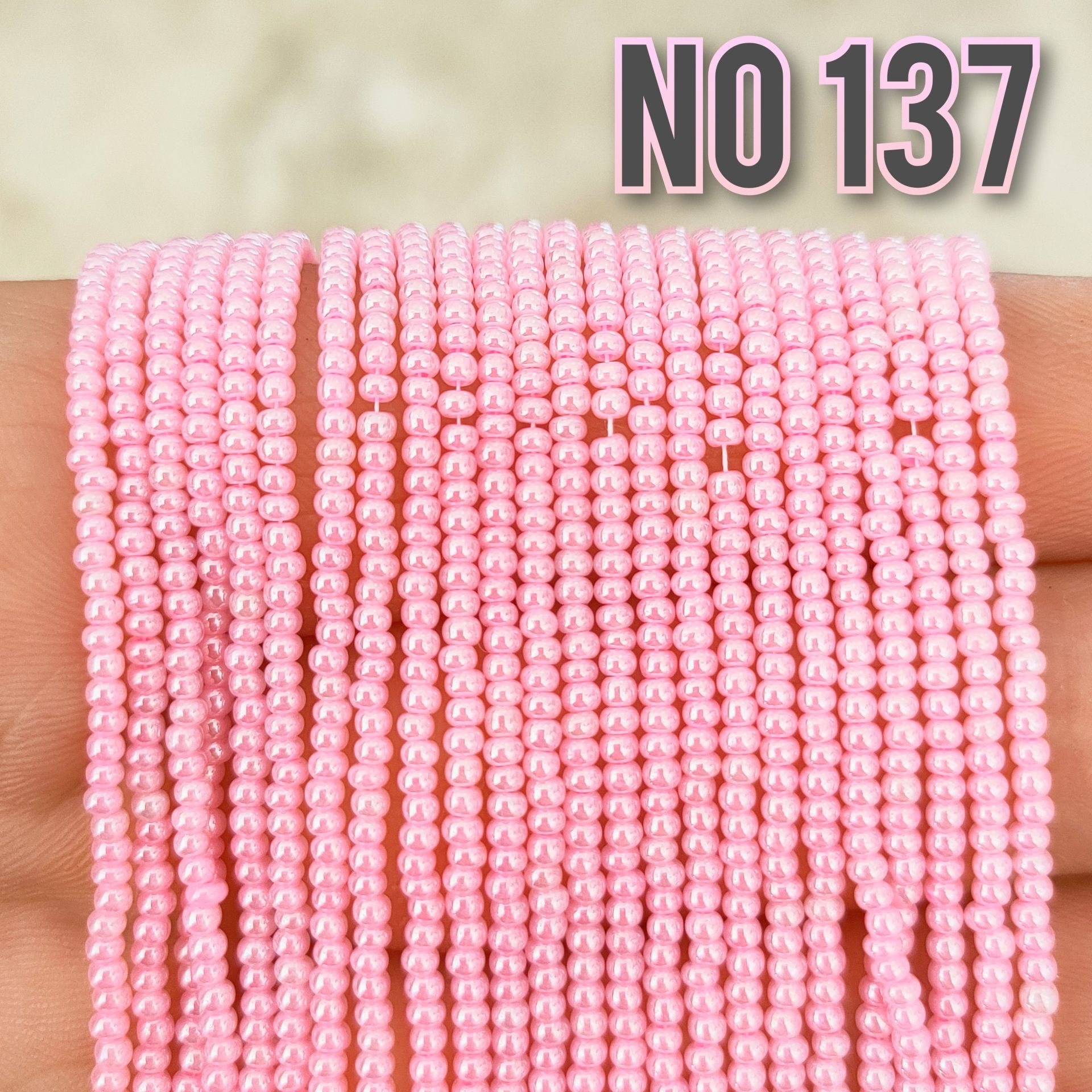 No: 137 Parlak Pembe Preciosa Dizi Kum Boncuk 11/0