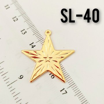 SL-40 24 Ayar Altın Kaplama Yıldız Sallantı