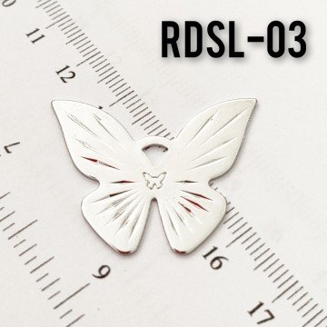 RDSL-03 Rodyum Kaplama Kelebek Kolye Ucu