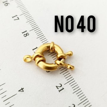 No : 40 24 Ayar Mat Altın Kaplama Gemici Kilit 13 mm