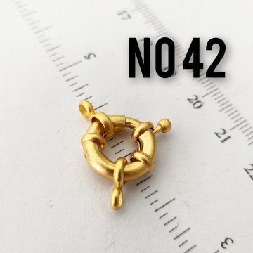 No : 42 24 Ayar Mat Altın Kaplama Gemici Kilit 15 mm