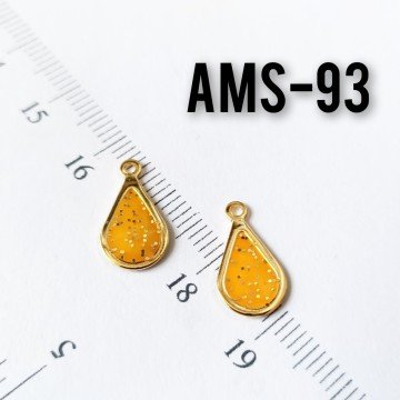 AMS-093 Altın Kaplama Simli Mineli Damla