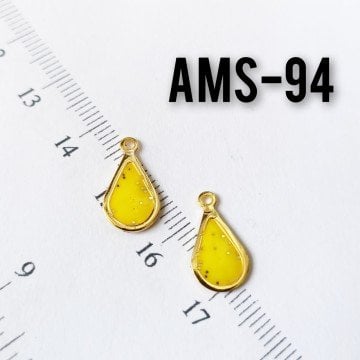 AMS-094 Altın Kaplama Simli Mineli Damla