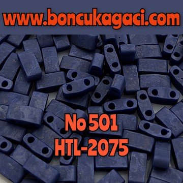 No:501 Miyuki Half-Tila , Half Tila Boncuk HTL 2075 Mat Kobalt Mavi 5 gr