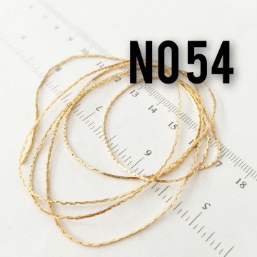 No : 054 Altın Kaplama Pirinç Kobra ( İp ) Zinciri 1 mm