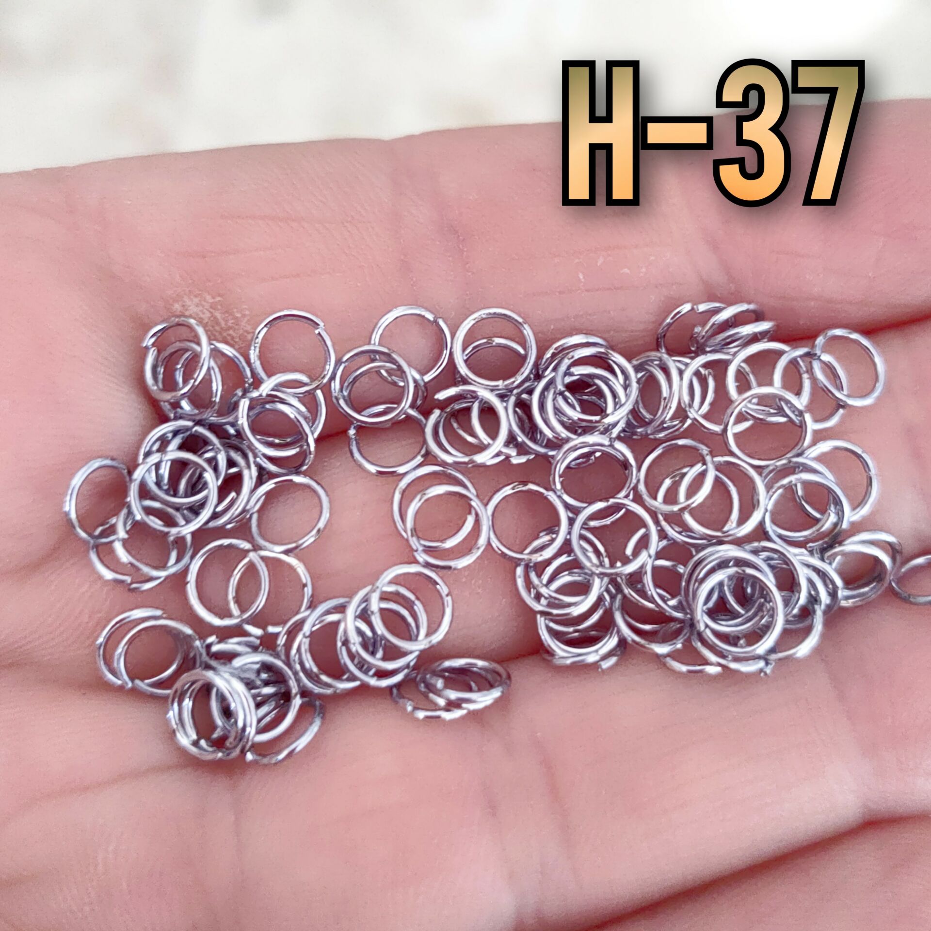 H-37 Rodyum Kaplama Takı Halka - 5 mm - 5 Gr