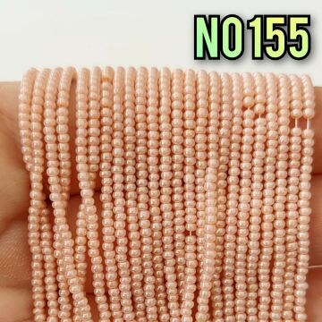 No: 155 Parlak Somon Pembe Preciosa Dizi Kum Boncuk 11/0