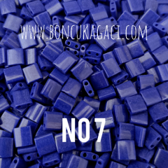 No: 07 Miyuki Boncuk , MİYUKİ TİLA  BONCUK TL414 Opak Saks Mavi  5 gr