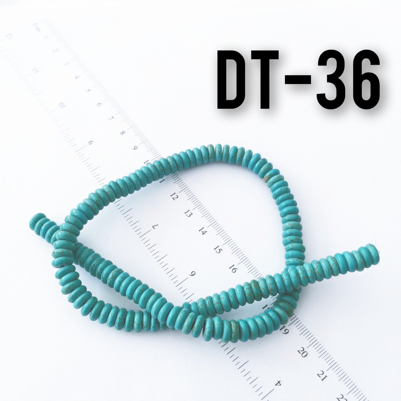 DT-036 İmitasyon Disk Turkuaz Taşı 8 x 3 mm