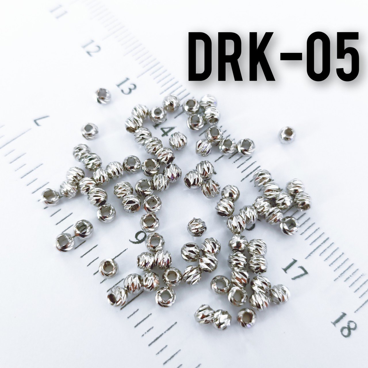DRK-05 Rodyum Kaplama Dorika Boncuk 3 mm